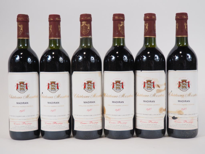 6 BOUTEILLES CHÂTEAU MONTUS 'CUVÉE PRESTIGE' MADIRAN - 1985 - 1 BG/4 L