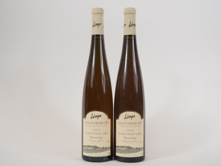 2 BOUTEILLES TOKAY PINOT GRIS 'SAERING' VENDANGES TARDIVES LOBERGER - 