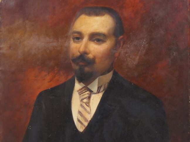 Félix CARMES.  "portraits"  Paire d'huiles sur toile, signées en bas à