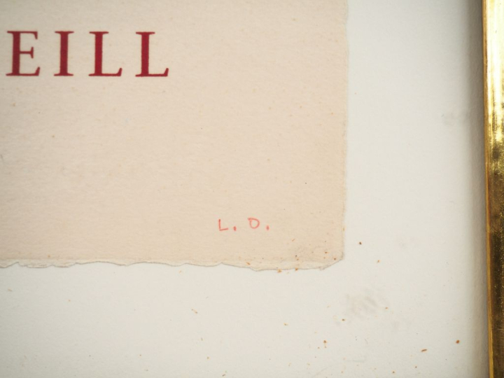 Jean COCTEAU.  Affiche lithographique de l'exposition Jean Cocteau Gal