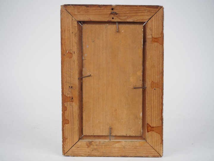 CHIGOT.  "Soldat" Huile sur panneau, signée en haut à gauche  Dim. 21,