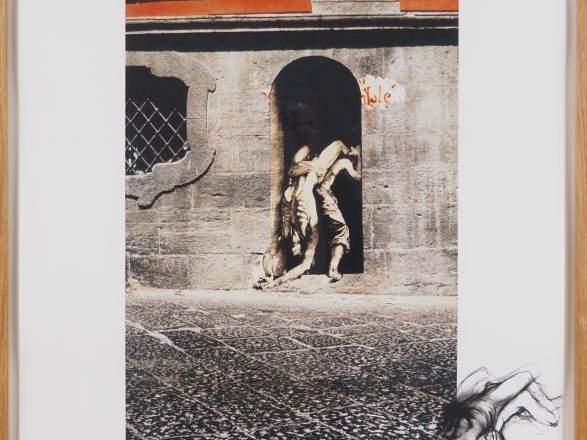 Ernest PIGNON-ERNEST.  "San dominico Maggiore" Napoli 1990  Estampe nu