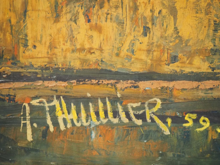 A. THUILLIER. Grande nature morte, signée en bas à gauche et datée 59 