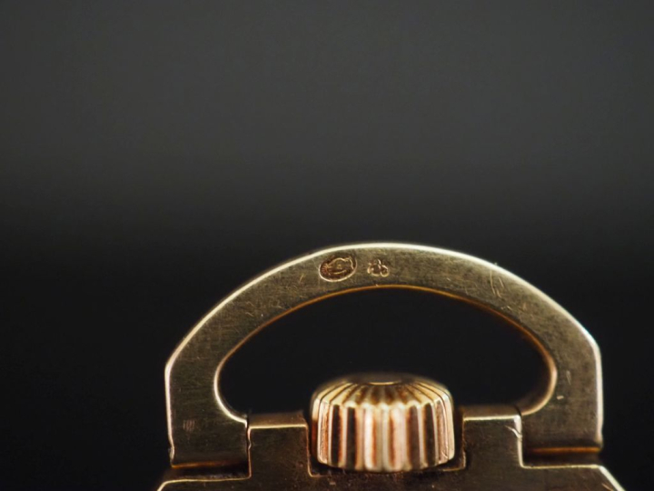 SAPHO, Genève Montre de gousset en or jaune 750. Cadran à chiffres ara
