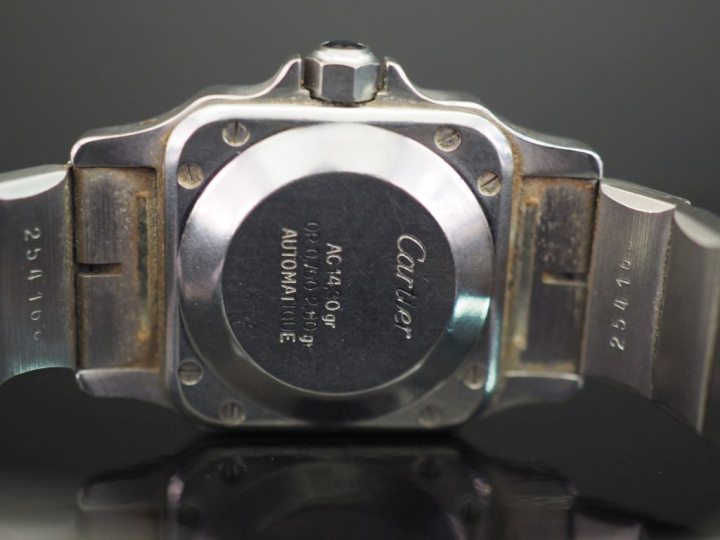 CARTIER Santos No. 090218694 Montre bracelet en acier et or 18k (750) 