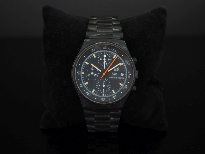 PORSCHE DESIGN Orfina No. 28334 Chronographe bracelet en acier noirci 
