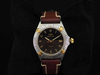 Vente aux enchères BREITLING No. 12047 No. 80150 C Montre bracelet en acier et métal doré