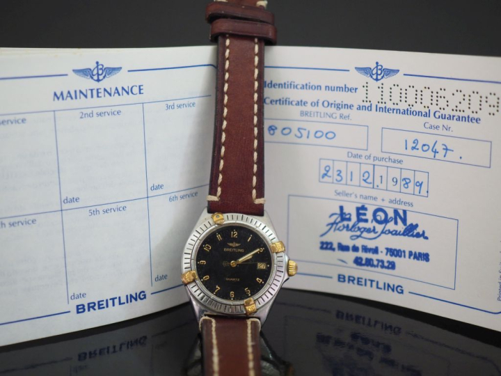 BREITLING No. 12047 No. 80150 C Montre bracelet en acier et métal doré