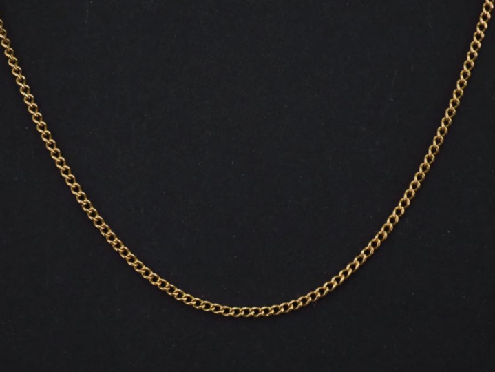 Chaine en or jaune 750, maille gourmette.  Long. 57,5 cm Poids. 3,08 g