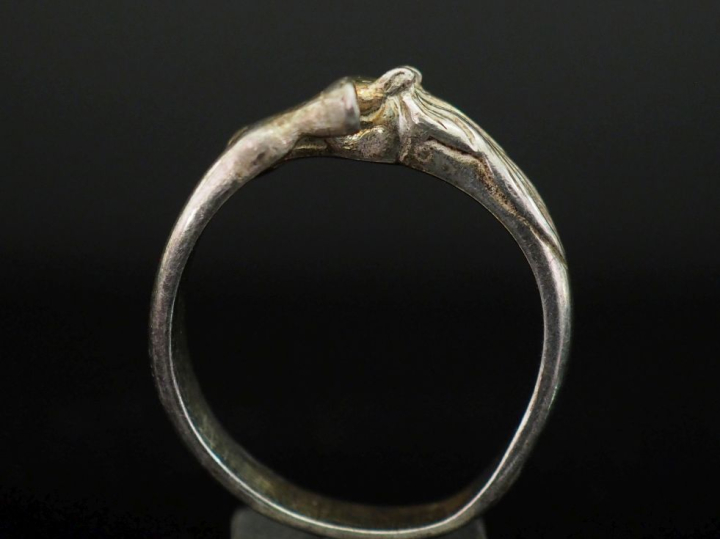 Bague en argent en forme de cheval. TDD. 54 Poids. 2,71 g   