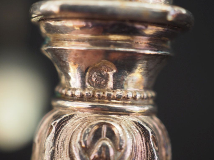 Partie de ménagère de style rocaille en argent 925, poinçon Minerve, m