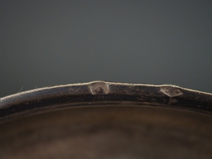 Paire de dessous de bouteilles en argent lisse 925, poinçon Minerve.  