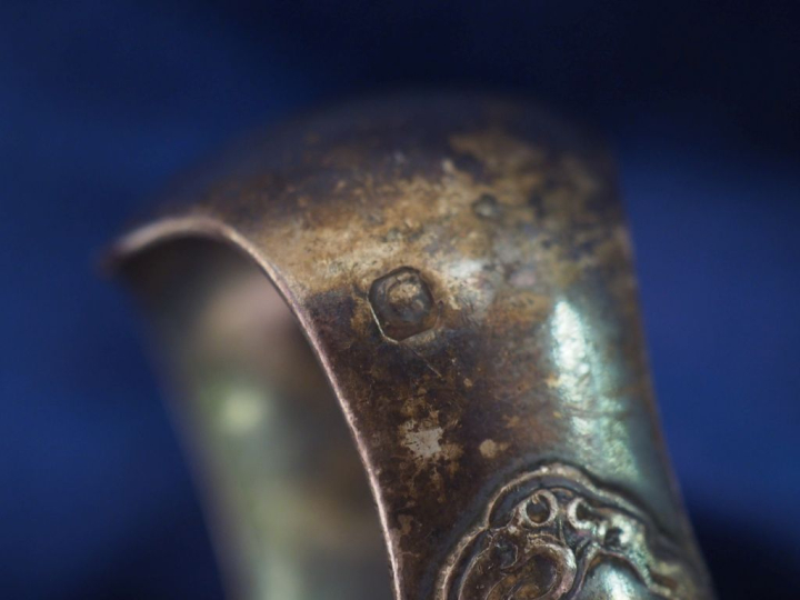 Service à thé de style Louis XVI en argent et vermeil 925, poinçon Min