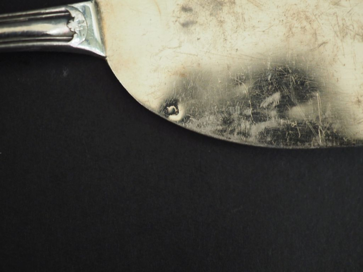 Ensemble comprenant une pelle à glace et une pelle à tarte en argent 9