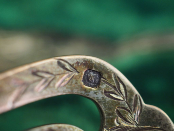 Nécessaire à douceurs deux pièces de style rocaille en argent 925, poi