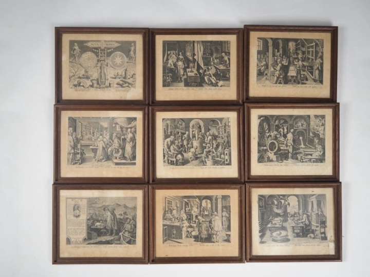 Ensemble de 20 gravures en noir d'après COLLAERT et Philippe GALLE.