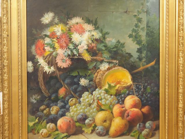A. TRINQUIER.  "natures mortes" Paire d'huiles sur toile, une signée e