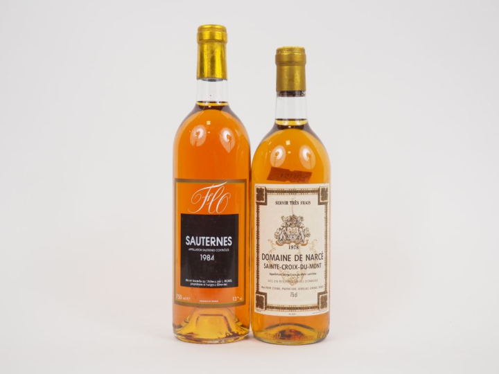 2 BOUTEILLES : 1 SAUTERNES L. RICARD 1984/1 DOMAINE DE NARCÉ SAINTE CR