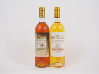 Vente aux enchères 2 BOUTEILLES CHÂTEAU FILHOT 1er cc SAUTERNES : 1 de 1990 - LB - ETF/1 