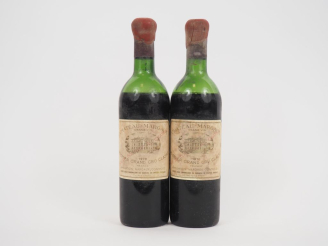 Vente aux enchères 2 BOUTEILLES CHÂTEAU MARGAUX 1er GCC MARGAUX - 1970 - VIDANGE/ETS/CAPS