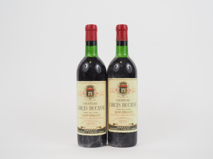 2 BOUTEILLES CHÂTEAU LARCIS DUCASSE GCC ST EMILION - 1970 - LB