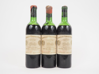 Vente aux enchères 3 BOUTEILLES CHÂTEAU CHEVAL BLANC 1er GCC ST EMILION-  1970 - BEP-MEP/