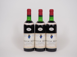 Vente aux enchères 3 BOUTEILLES CHÂTEAU MILLET GC PORTETS - 1975 - LB