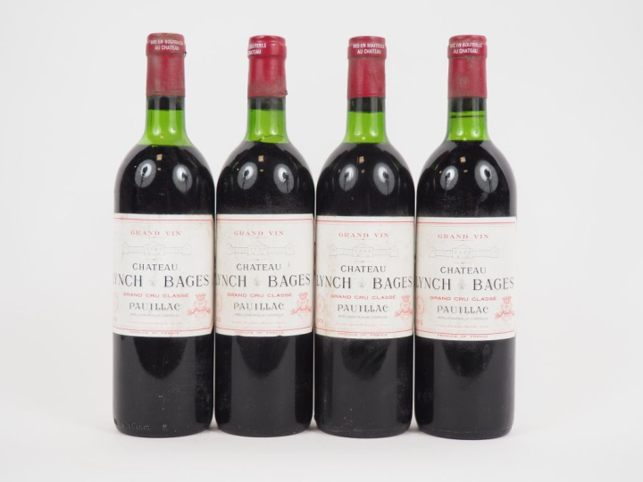 4 BOUTEILLES LYNCH BAGES GCC PAUILLAC - 1978 - 3 LB/1 HEP/BOUCHONS LEG