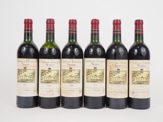Vente aux enchères 6 BOUTEILLES CHÂTEAU DAUZAC GCC MARGAUX - 1978 - 2 LB/3 HEP/1 BEP