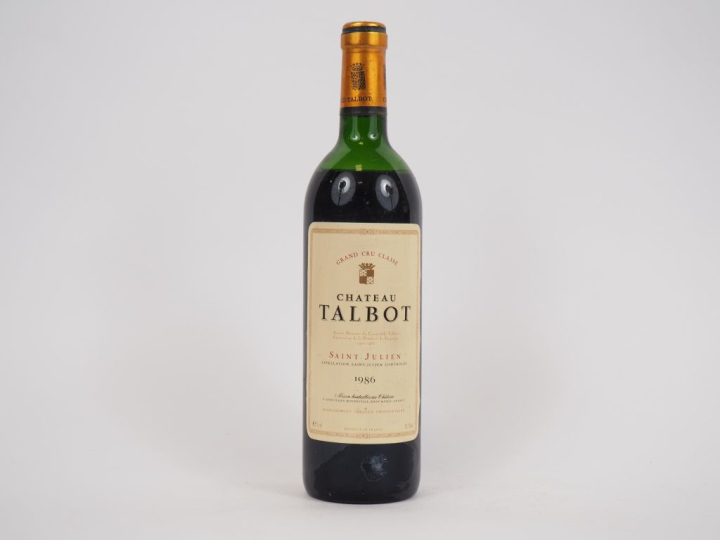 1 BOUTEILLE CHÂTEAU TALBOT GCC ST JULIEN - 1986 - BEP-MEP