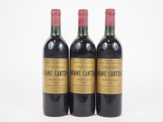 Vente aux enchères 3 BOUTEILLES CHÂTEAU BRANE CANTENAC GCC MARGAUX - 1986 - BG