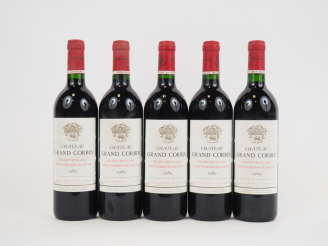 Vente aux enchères 5 BOUTEILLES CHÂTEAU GRAND CORBIN GCC ST EMILION - 1989