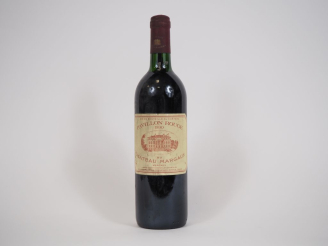 Vente aux enchères 1 BOUTEILLE PAVILLON ROUGE DU CHÂTEAU MARGAUX - 1990 - BG/ETLT