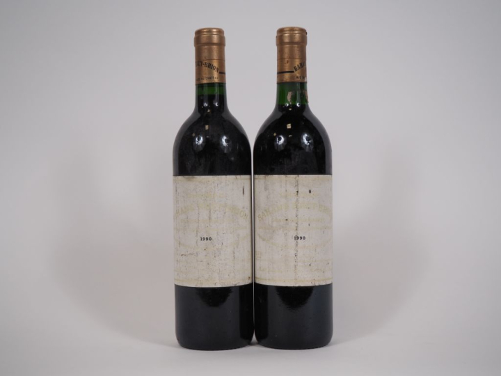 2 BOUTEILLES CHÂTEAU BAHANS DE HAUT BRION GRAVES - 1990 - ETF