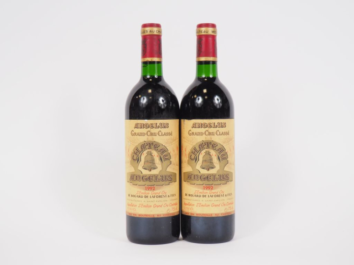 2 BOUTEILLES CHÂTEAU ANGELUS GCC ST EMILION - 1992 - BG