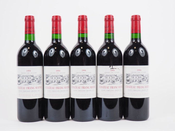 5 BOUTEILLES CHÂTEAU FRANC MAYNE GCC ST EMILION - 1994 - 1 ETA