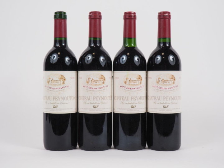 4 BOUTEILLES CHÂTEAU PEYMO UTON GC ST EMILION - 1996 - 1 LB/1 CAPS DEC