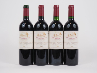 Vente aux enchères 4 BOUTEILLES CHÂTEAU PEYMO UTON GC ST EMILION - 1996 - 1 LB/1 CAPS DEC