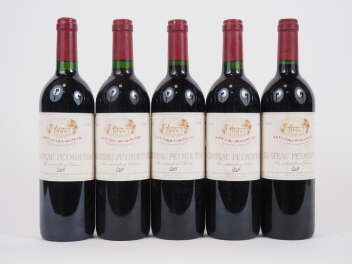 5 BOUTEILLES CHÂTEAU PEYMOUTON GC ST EMILION - 1996
