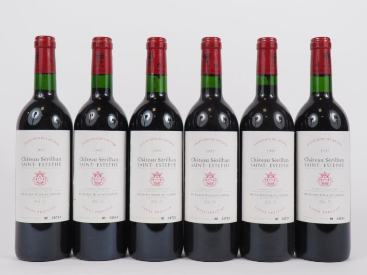 6 BOUTEILLES CHÂTEAU SERILHAN "CUVÉE PRESTIGE" ST ESTÈPHE - 1997