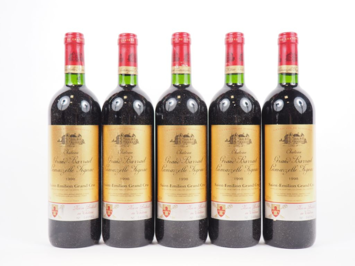 5 BOUTEILLES CHÂTEAU GRAND BARRAIL LAMARZELLE FIGEAC ST EMILION GC - 1