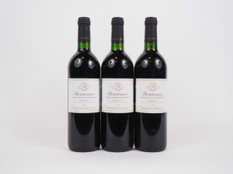 Vente aux enchères 3 BOUTEILLES BARON PHILIPPE DE ROTHSCHILD BORDEAUX - 2000 - BG
