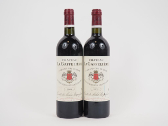 Vente aux enchères 2 BOUTEILLES CHÂTEAU LA GAFFELIÈRE 1er GCC ST EMILION - 2003 - 1 BG