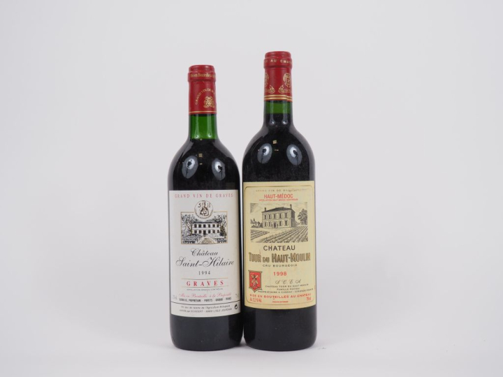 2 BOUTEILLES : 1 CHÂTEAU SAINT HILAIRE GUERIN 1994/1 CHÂTEAU TOUR DU H