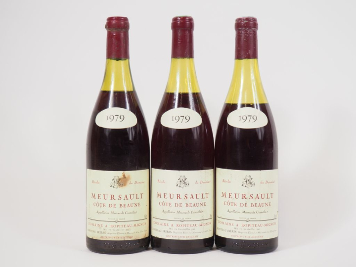 3 BOUTEILLES MEURSAULT "CÔTE DE BEAUNE" DOMAINE A. ROPITEAU MIGNON - 1