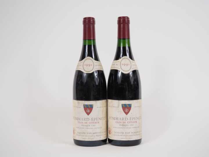 2 BOUTEILLES POMMARD EPENOTS 1er CRU "CLOS DE CITEAUX" DOMAINE JEAN MO