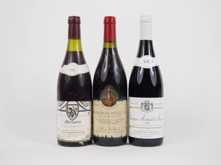 3 BOUTEILLES BOURGOGNE : 1 MERCUREY BLONDEAU DAINE 1992/1 BOURGOGNE RO