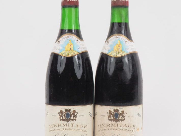2 BOUTEILLES HERMITAGE "LA CHAPELLE" PAUL JABOULET AINÉ - 1983 - 1 à 2