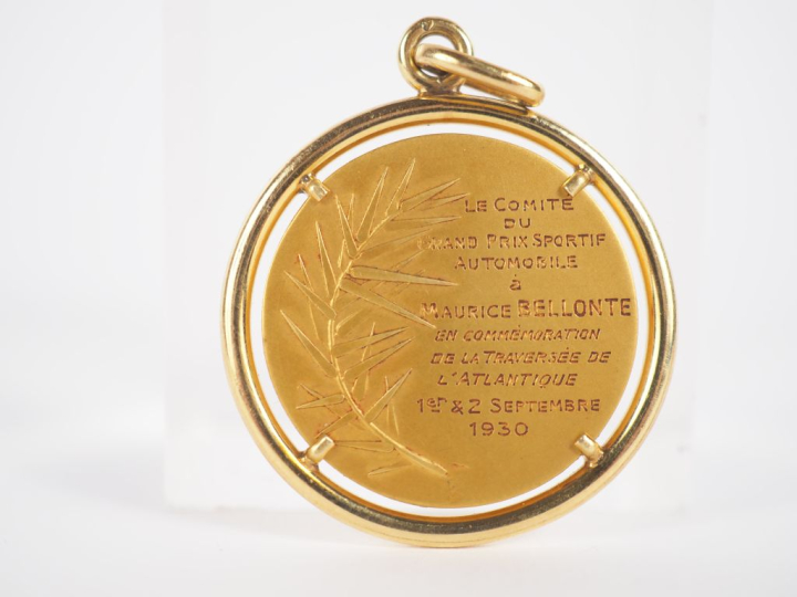 E. FRAISSE.  Médaille en or gravée "Le Comité du grand prix sportif au