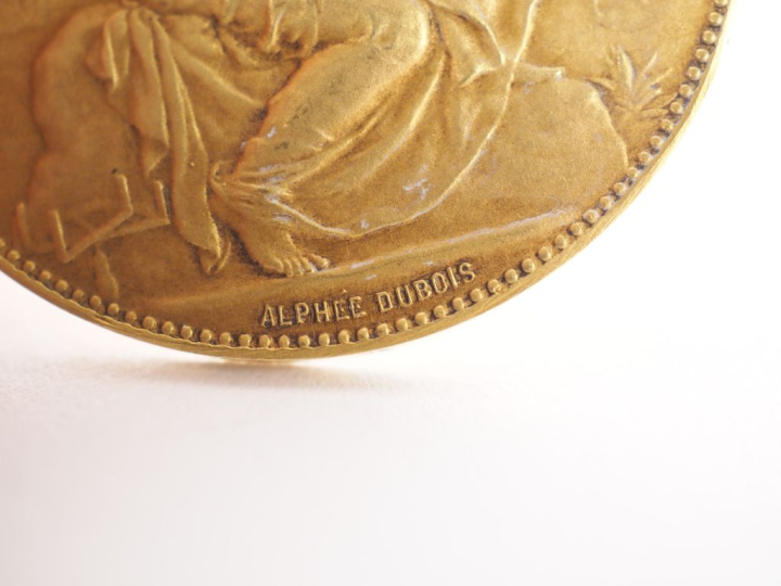 Alphée DUBOIS.  Médaille en or "Touring club de France à Dieudonné Cos